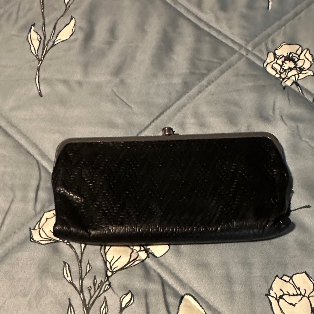 Hobo wallet black leather